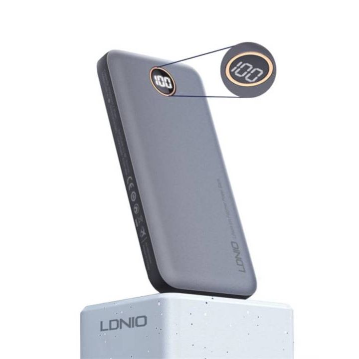 LDNIO P10 10000mAh Ultra Slim LED Digital Display Power Bank Trans