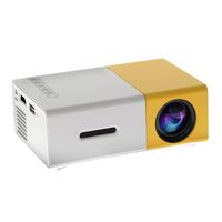 YG300 Remote Control LED Projector, 400-600 Lumens, 320 x 240 Pixels - Yellow