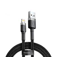 Baseus Cafule 1M Nylon Braided Cable USB To Lightning QC3.0 2.4A Black