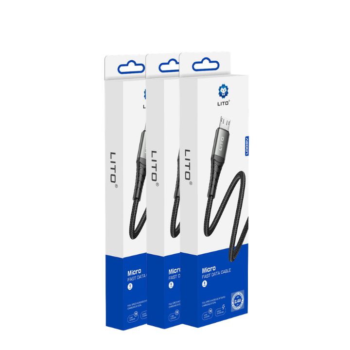 LITO LD08V 2.4A Braided USB-A To Micro USB Data Cable - Image 3