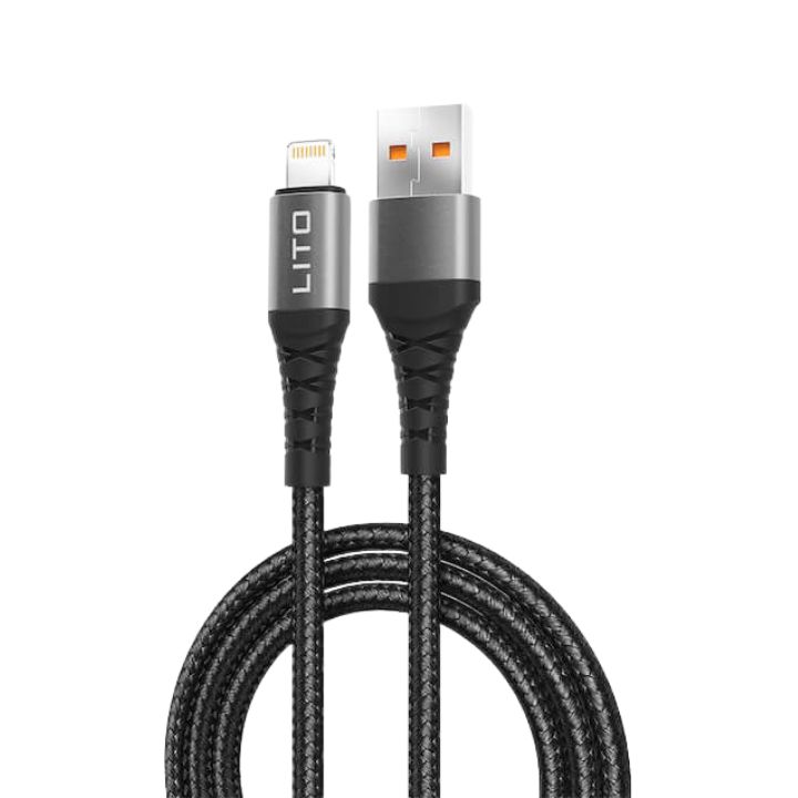 LITO LD08L 2.4A Braided USB-A Lightning USB Data Cable