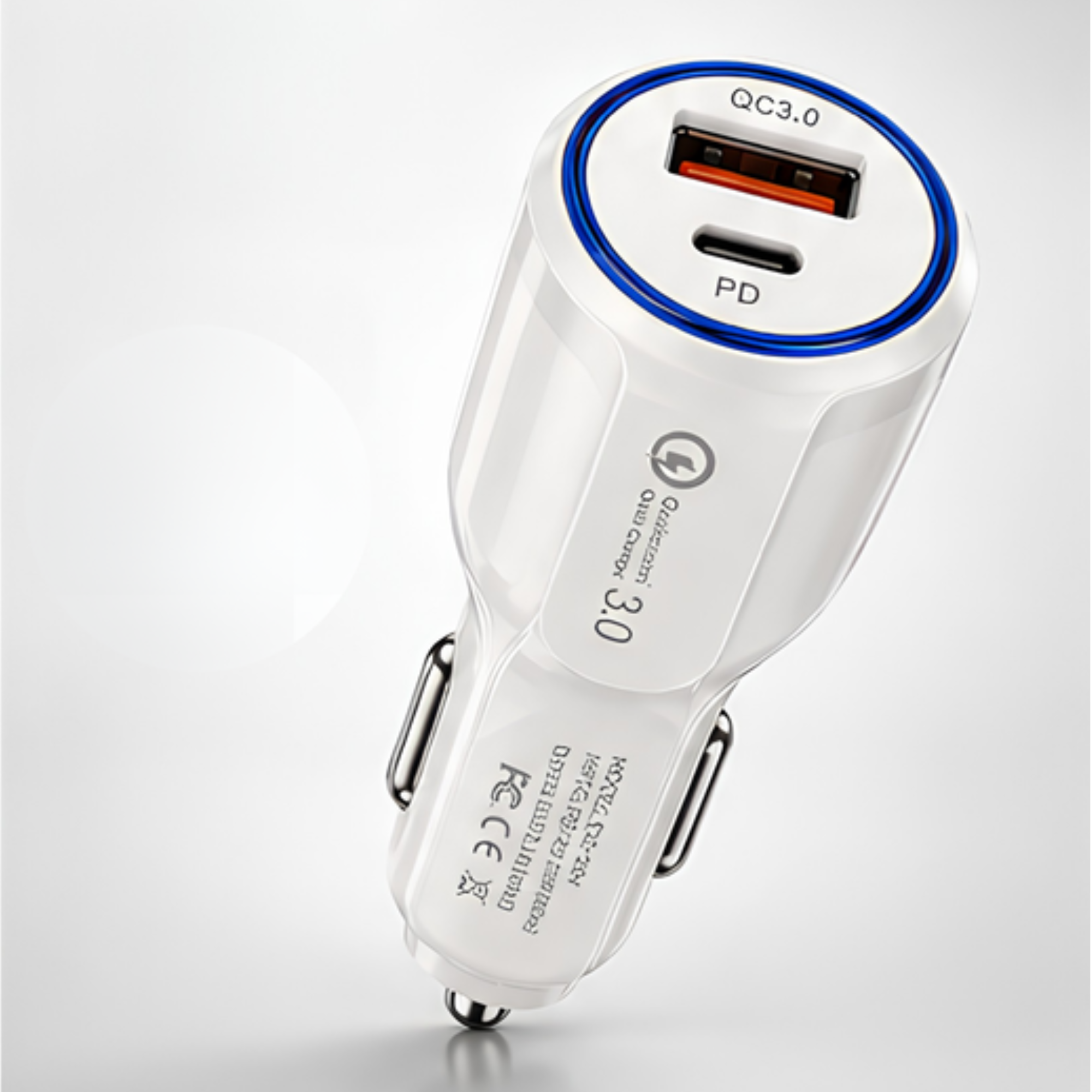 20W Fast Car Charger (USB A+ Type C)