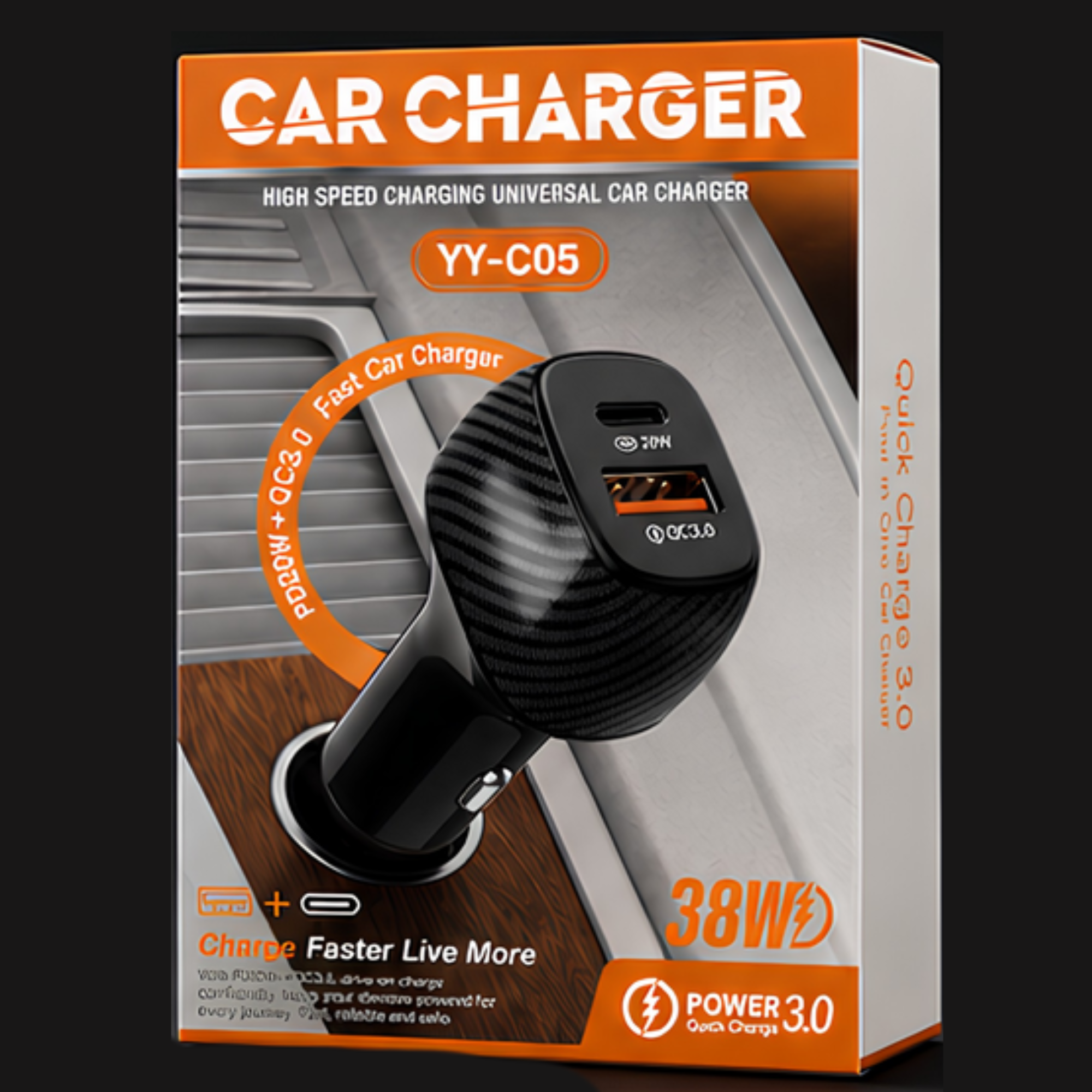 YY-C06 USB Car Charger Adapter - Image 4