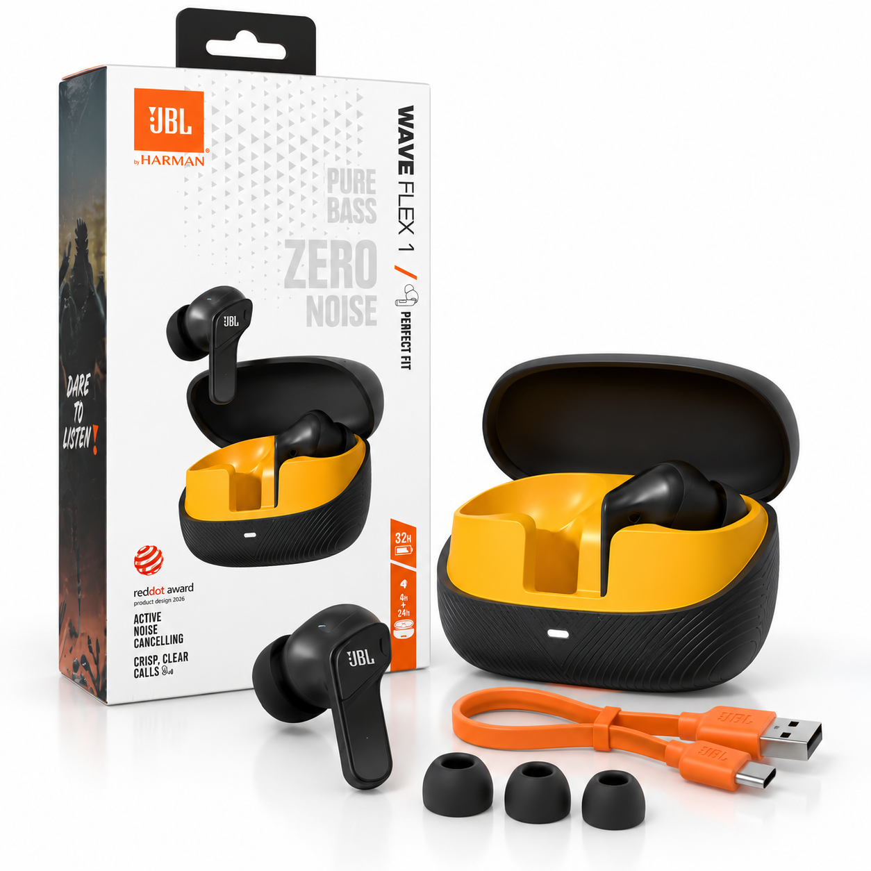 JBL Wave Flex 1 True Wireless Earbuds (High Copy)